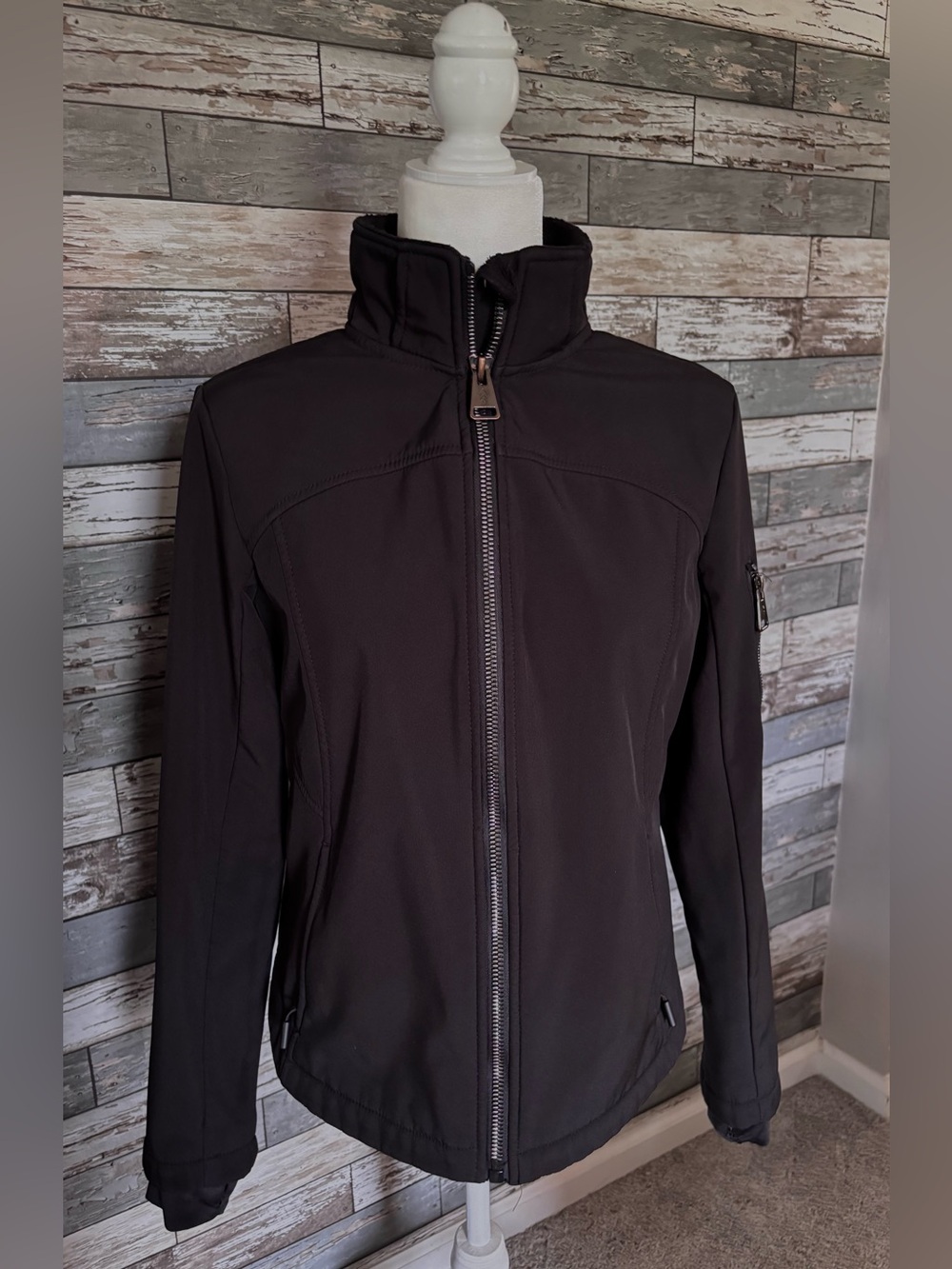 Free Country Women’s Soft Shell Fleece Lined Full Zip Jacket Size S